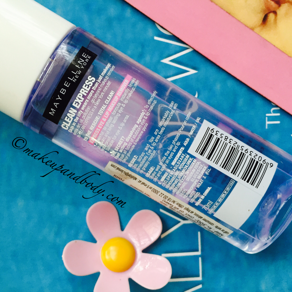 Maybelline Clean Express Total Clean Eye & Lip Makeup Remover Review