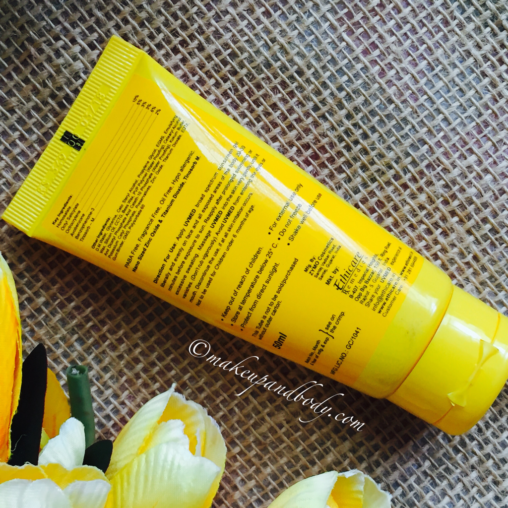 Review on UVMED Tinted Sunscreen Gel SPF 50 UVA by Ethicare Remedies